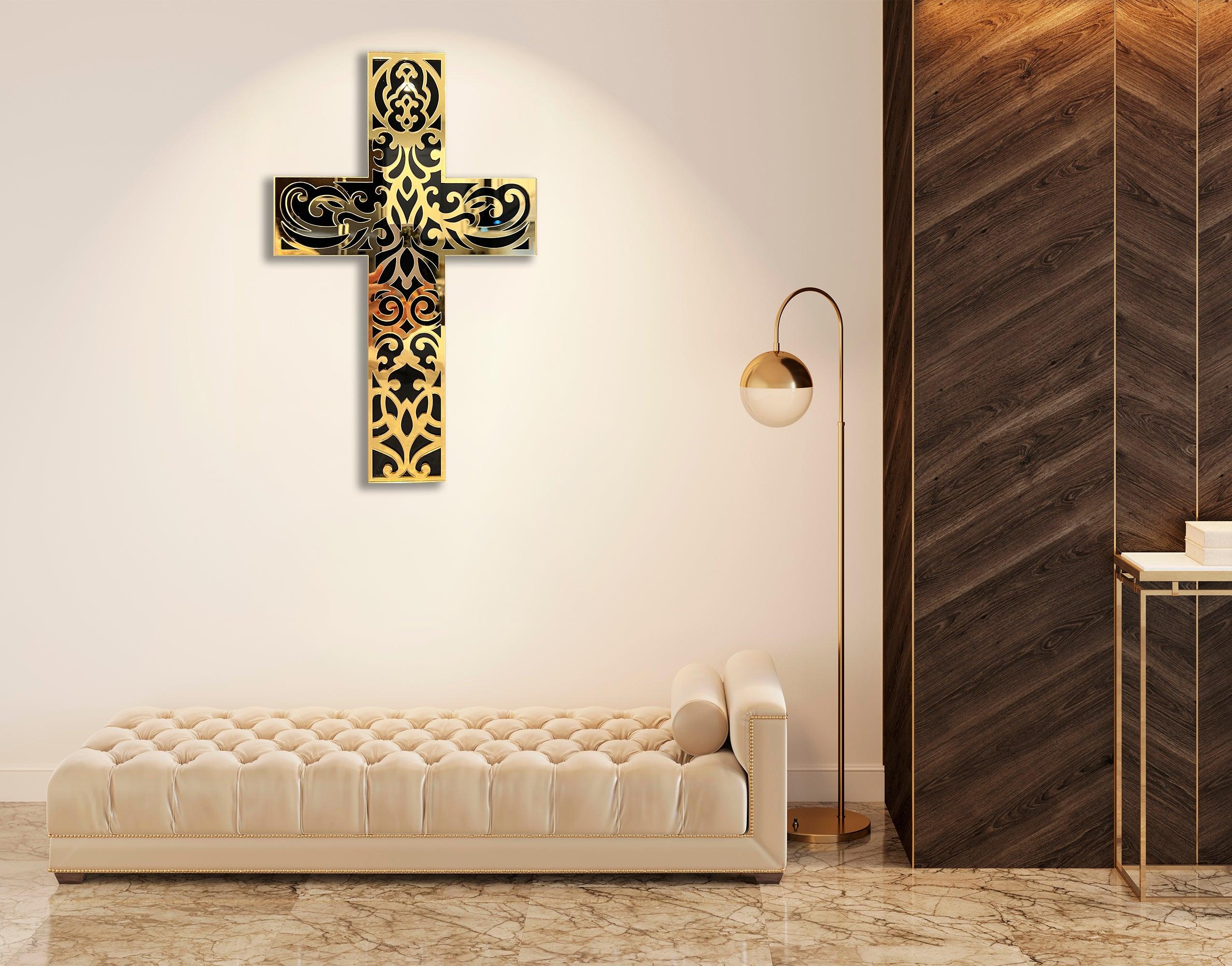 Elevate Your Space with Gold Cross Wall Decor