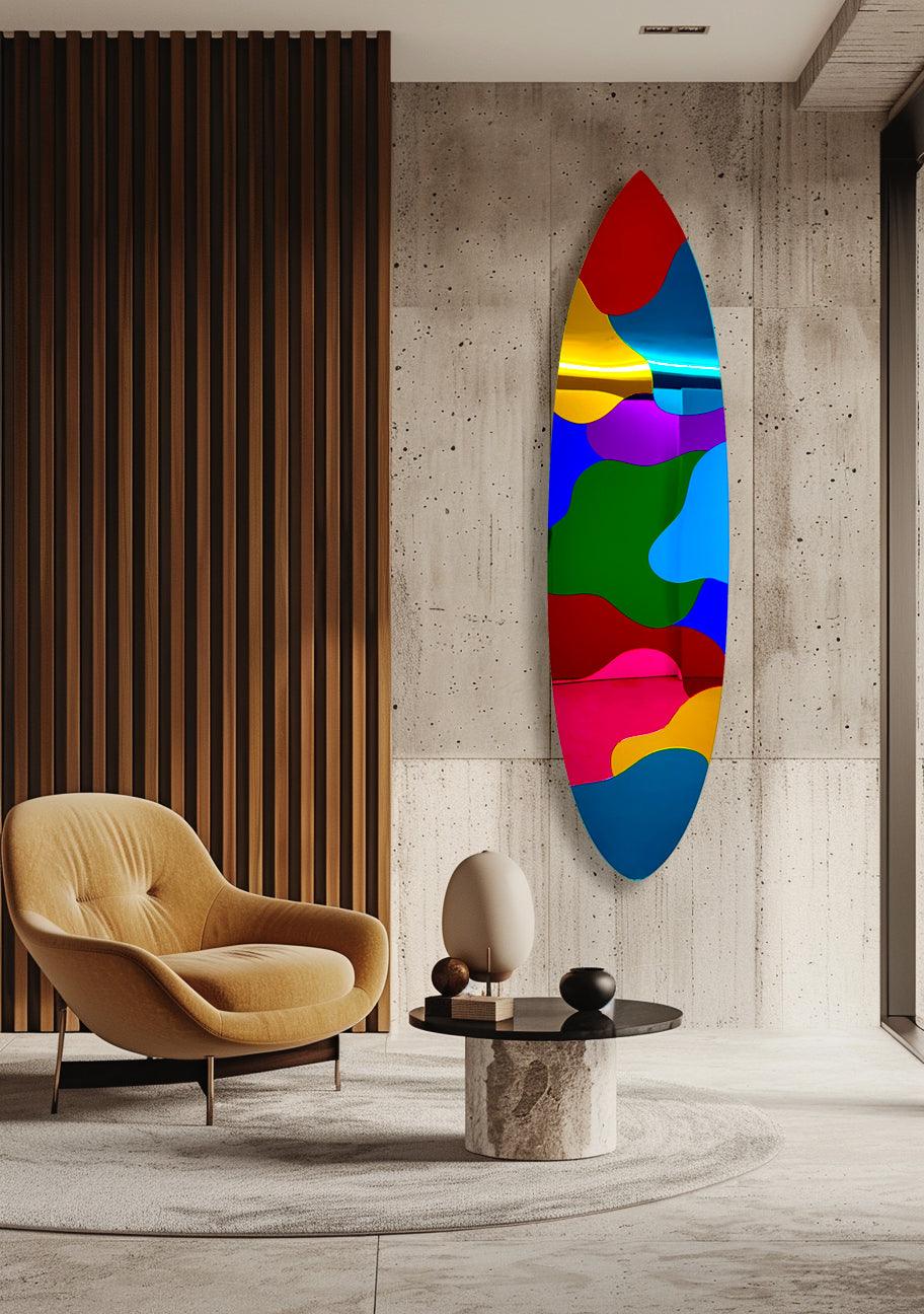 Blobsurf Mirrored Colorful Art - uniqstiq