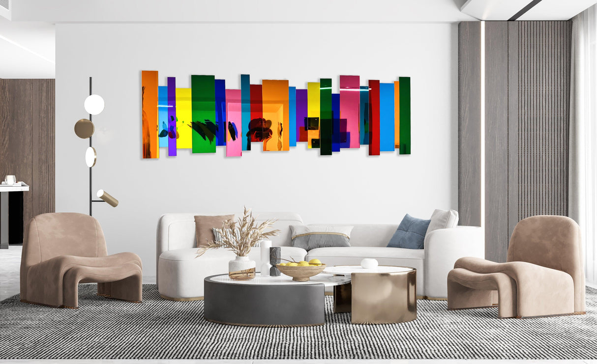 Limitless Lines Wall Sculpture 3D Wall Art Mirrored Acrylic Art - uniqstiq