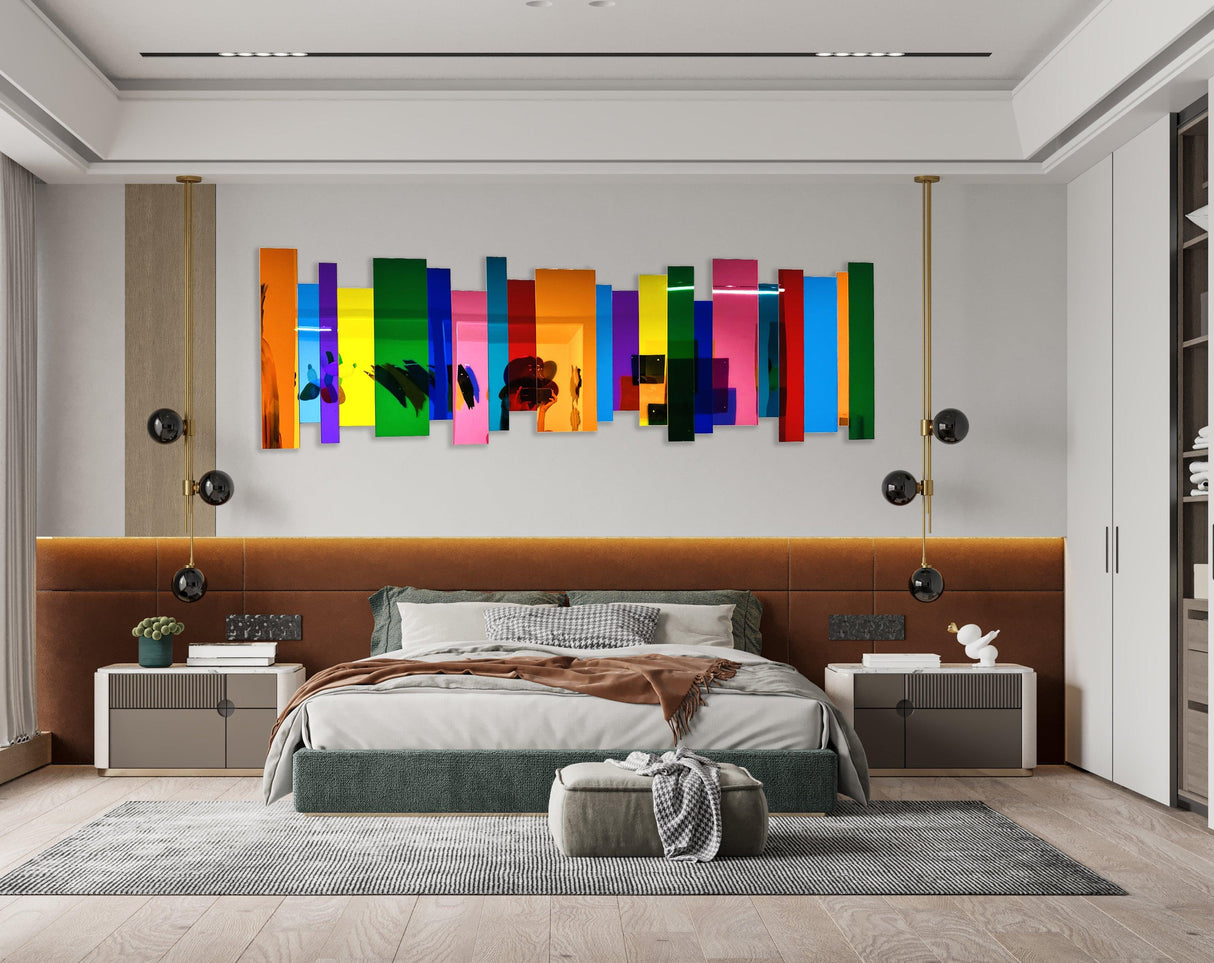 Limitless Lines Wall Sculpture 3D Wall Art Mirrored Acrylic Art - uniqstiq