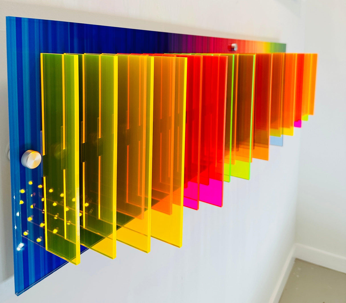 Parametric Rainbow 3D Wall Sculpture Parametric Art - uniqstiq