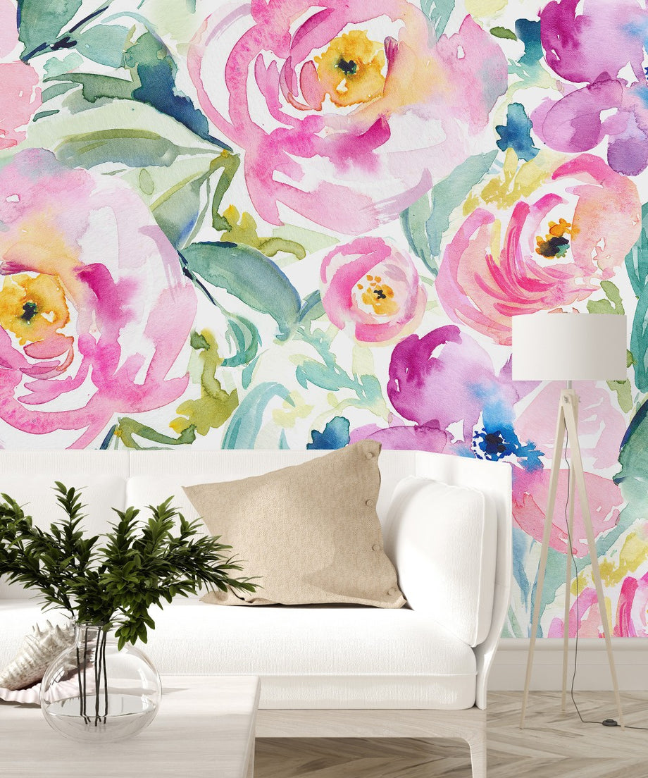 abstract summer flowers wallpaper