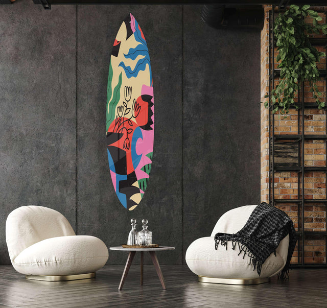 Abstract Art Acrylic Surfboard Wall Art