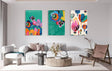 Abstract Art Set of 3 Prints Modern Wall Art Modern Artwork Image 1