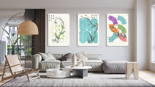 Abstract Artwork Posters Set of 3 Prints Modern Wall Art Modern Artwork Image 1