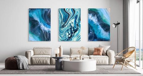 Abstract Landscapes Set of 3 Prints Modern Wall Art Modern Artwork Image 1