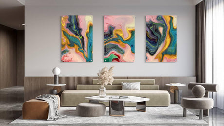 Abstract Ornaments Set of 3 Prints Modern Wall Art Modern Artwork Image 1