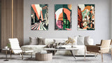 Architecture Pattern Set of 3 Prints Modern Wall Art Modern Artwork Image 2