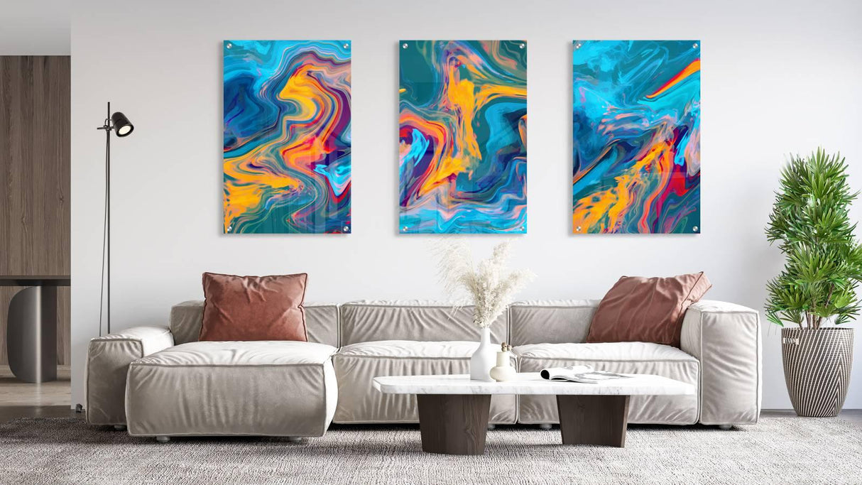 Art Pattern Set of 3 Prints Modern Wall Art Modern Artwork Image 1