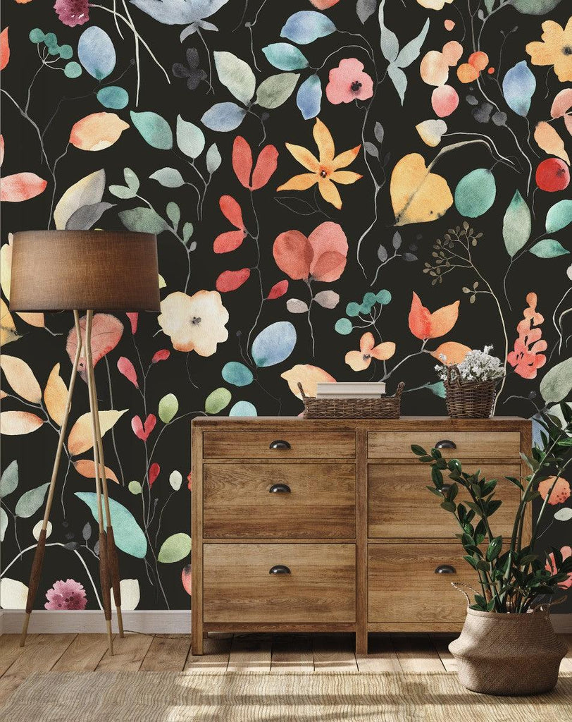 Autumn Leaves on Dark Wallpaper - uniqstiq