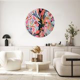 Autumn Leaves Mirrored Acrylic Circles Contemporary Home DǸcor Printed acrylic 