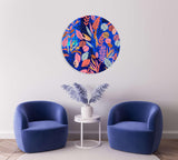 Autumn Leaves Mirrored Acrylic Circles Contemporary Home DǸcor Printed acrylic 