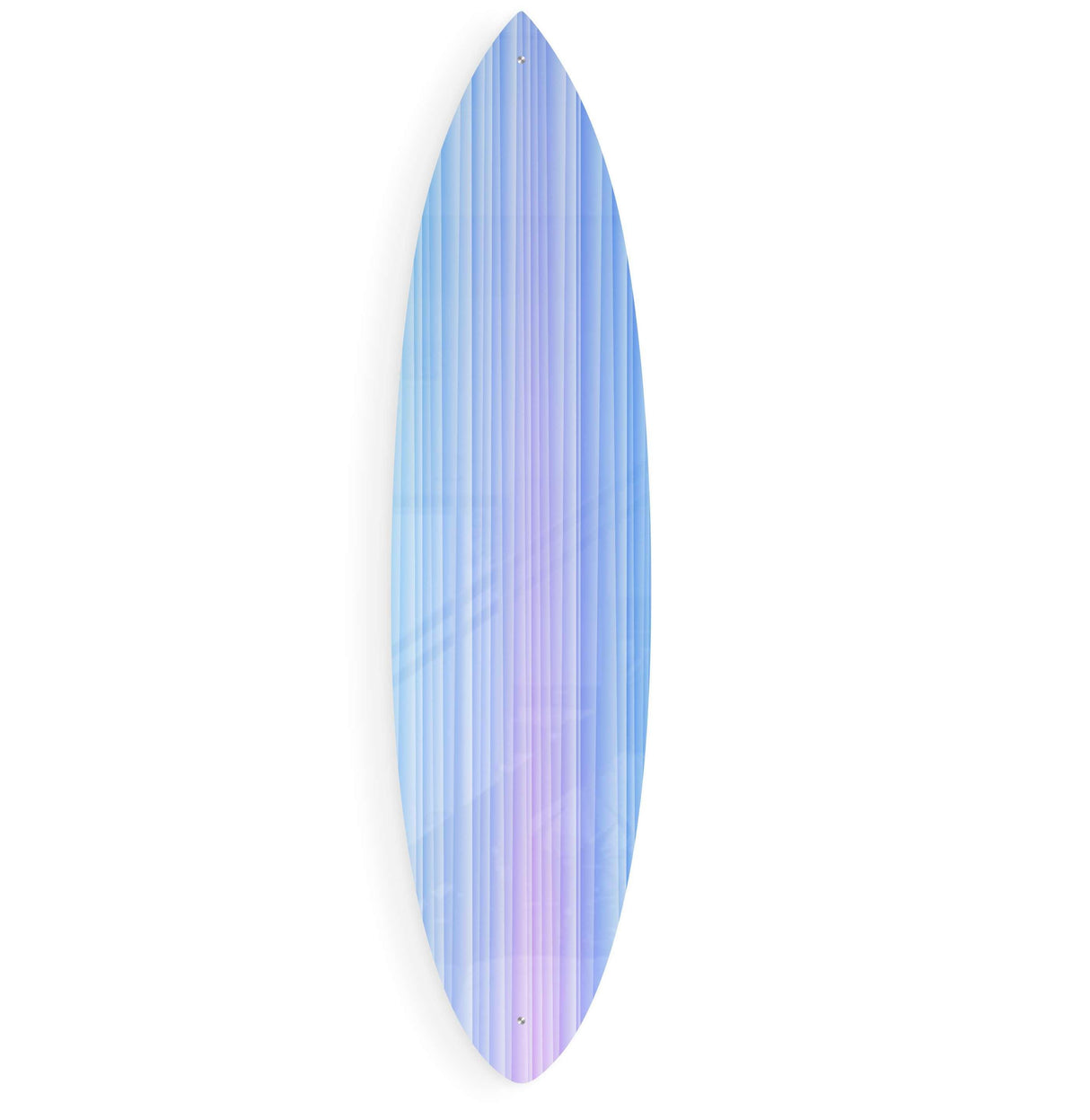 Blue Stripes Pattern Acrylic Surfboard Wall Art