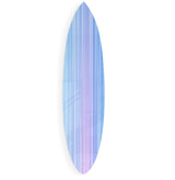 Blue Stripes Pattern Acrylic Surfboard Wall Art