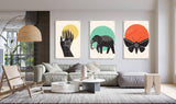 Bohemian Art Set of 3 Prints Modern Wall Art Modern Artwork Image 2