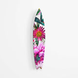 Bright Pink Floral Mural Acrylic Surfboard Wall Art - uniqstiq