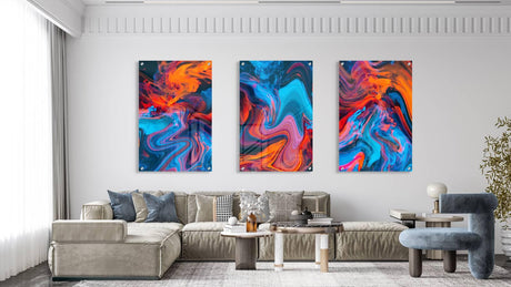 Brightly Pattern Set of 3 Prints Modern Wall Art Modern Artwork Image 2