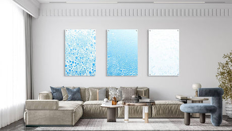 Bubbles Pattern Set of 3 Prints Modern Wall Art Modern Artwork Image 1