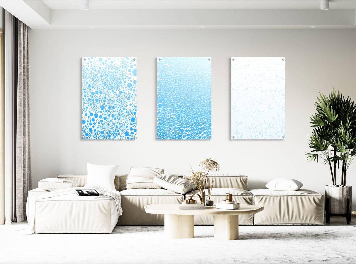 Bubbles Pattern Set of 3 Prints Modern Wall Art Modern Artwork Image 2