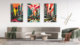 Cityscape Set of 3 Prints Modern Wall Art Modern Artwork Image 1