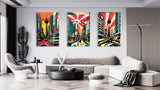 Cityscape Set of 3 Prints Modern Wall Art Modern Artwork Image 2