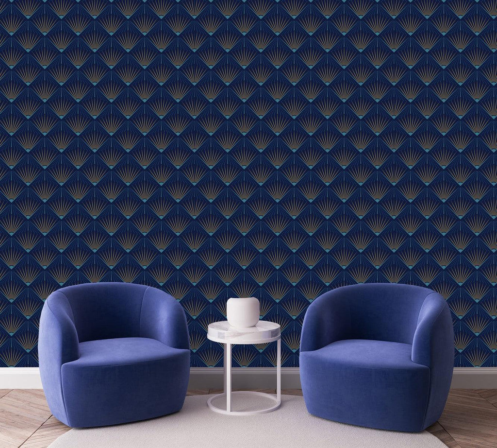 Dark Blue Design Wallpaper - uniqstiq