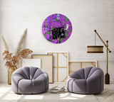 Dark Woodland Animals Mirrored Acrylic Circles Contemporary Home DǸcor Printed acrylic 