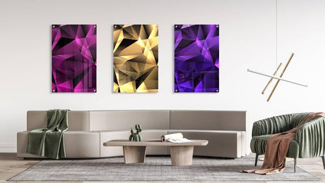 Diamond Design Set of 3 Prints Modern Wall Art Modern Artwork Image 2