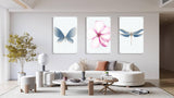 Dragonfly Pattern Set of 3 Prints Modern Wall Art Modern Artwork Image 2