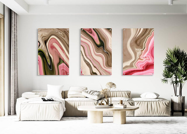 Dynamic Lines Set of 3 Prints Modern Wall Art Modern Artwork Image 1