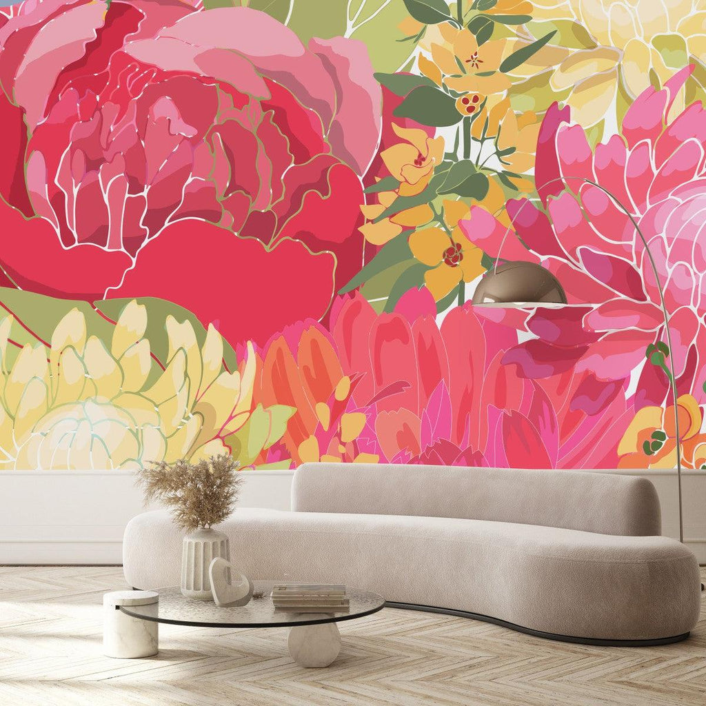 Large Flowers Wallpaper uniQstiQ Long Murals