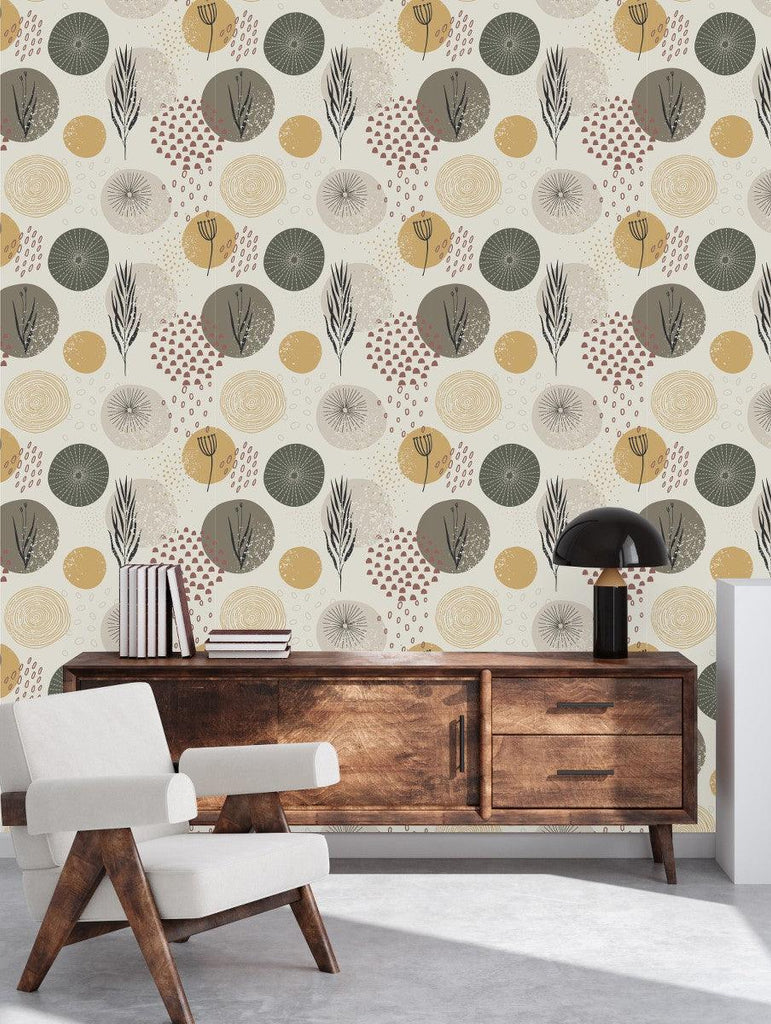 Fashionable Beige Abstract Pattern Wallpaper Fashionable - uniqstiq