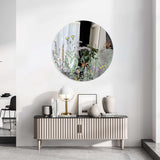 Field of Prairie Flowers Mirrored Acrylic Circles Contemporary Home DǸcor Printed acrylic 