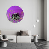 Field of Prairie Flowers Mirrored Acrylic Circles Contemporary Home DǸcor Printed acrylic 