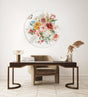 Flowers and Butterflies Printed Transparent Acrylic Circle - uniqstiq