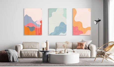 Gentle Creative Pattern Set of 3 Prints Modern Wall Art Modern Artwork Image 2