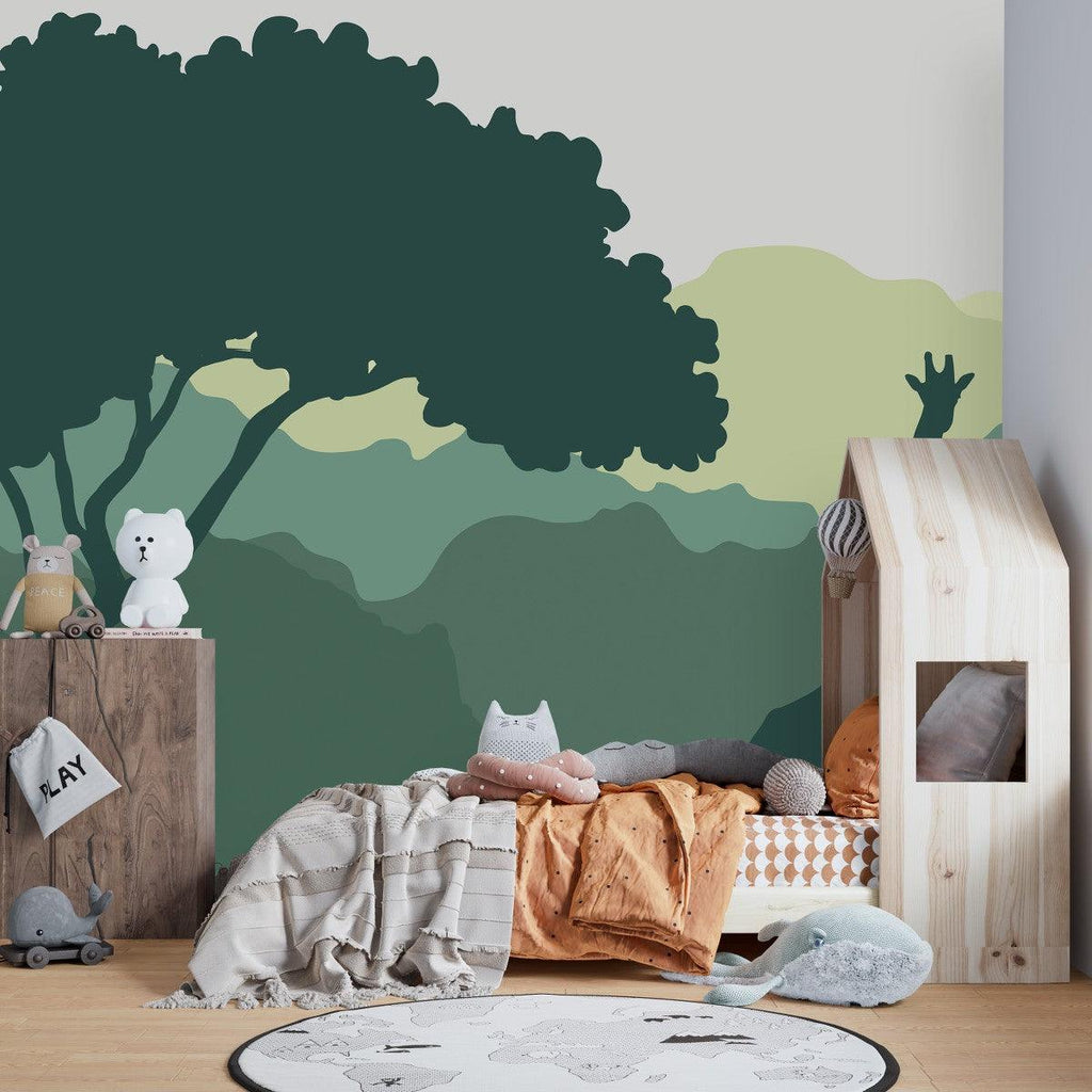 Green Landscape Wallpaper uniQstiQ Long Murals