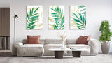 Green Leaves Design Set of 3 Prints Modern Wall Art Modern Artwork Image 2