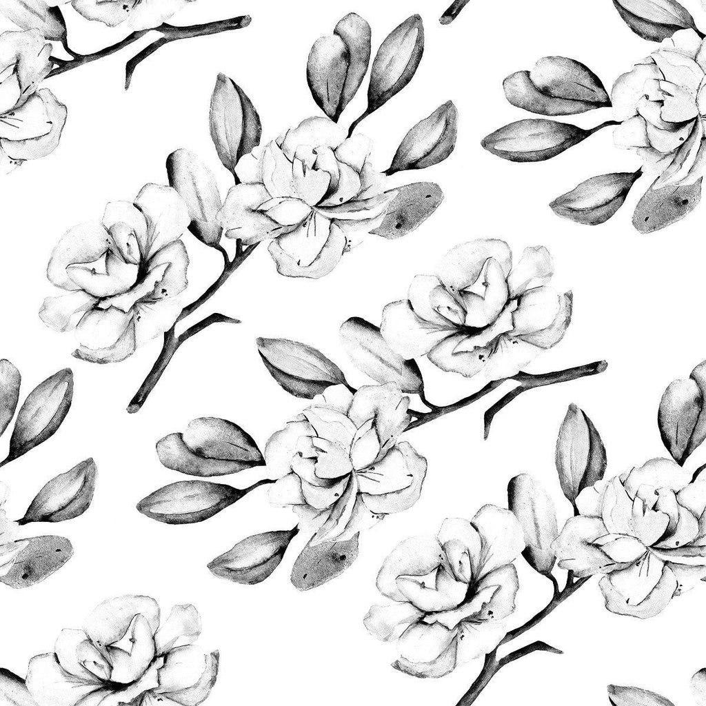 Grey Flowers and Branches Wallpaper - uniqstiq