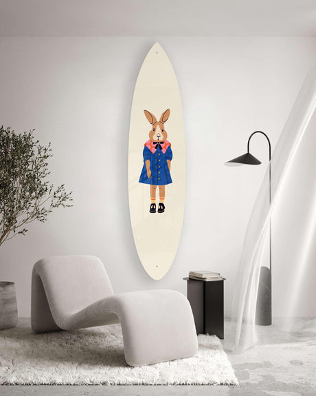 Hare Pattern Acrylic Surfboard Wall Art