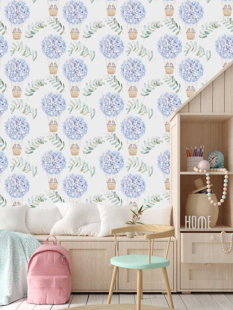 Lilac Flowers with Birds Wallpaper - uniqstiq