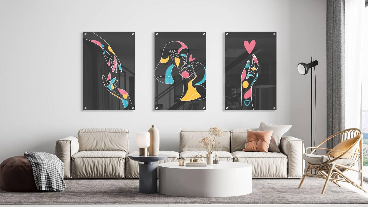 Love Art Set of 3 Prints Modern Wall Art Modern Artwork Image 2