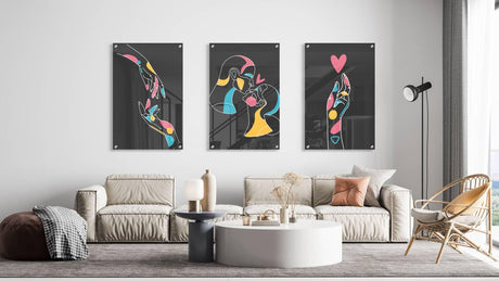 Love Art Set of 3 Prints Modern Wall Art Modern Artwork Image 2