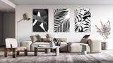 Palm Leaves Set of 3 Prints Modern Wall Art Modern Artwork Image 1