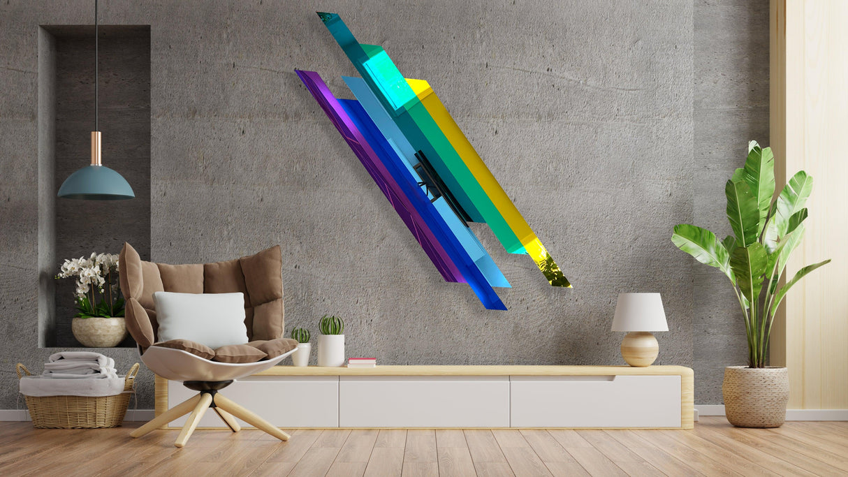 oversized-multicolor-lines-mirrored-acrylic-art-wall-art-made-in-usa-mirror-wall-decor-wall-sculpture-abstract-wall-decor