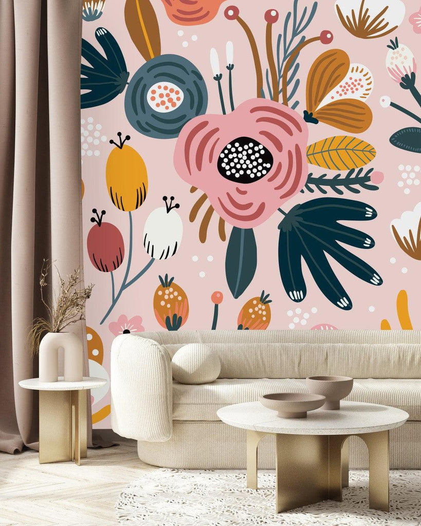 Stylish Pink Floral Wallpaper Chic - uniqstiq
