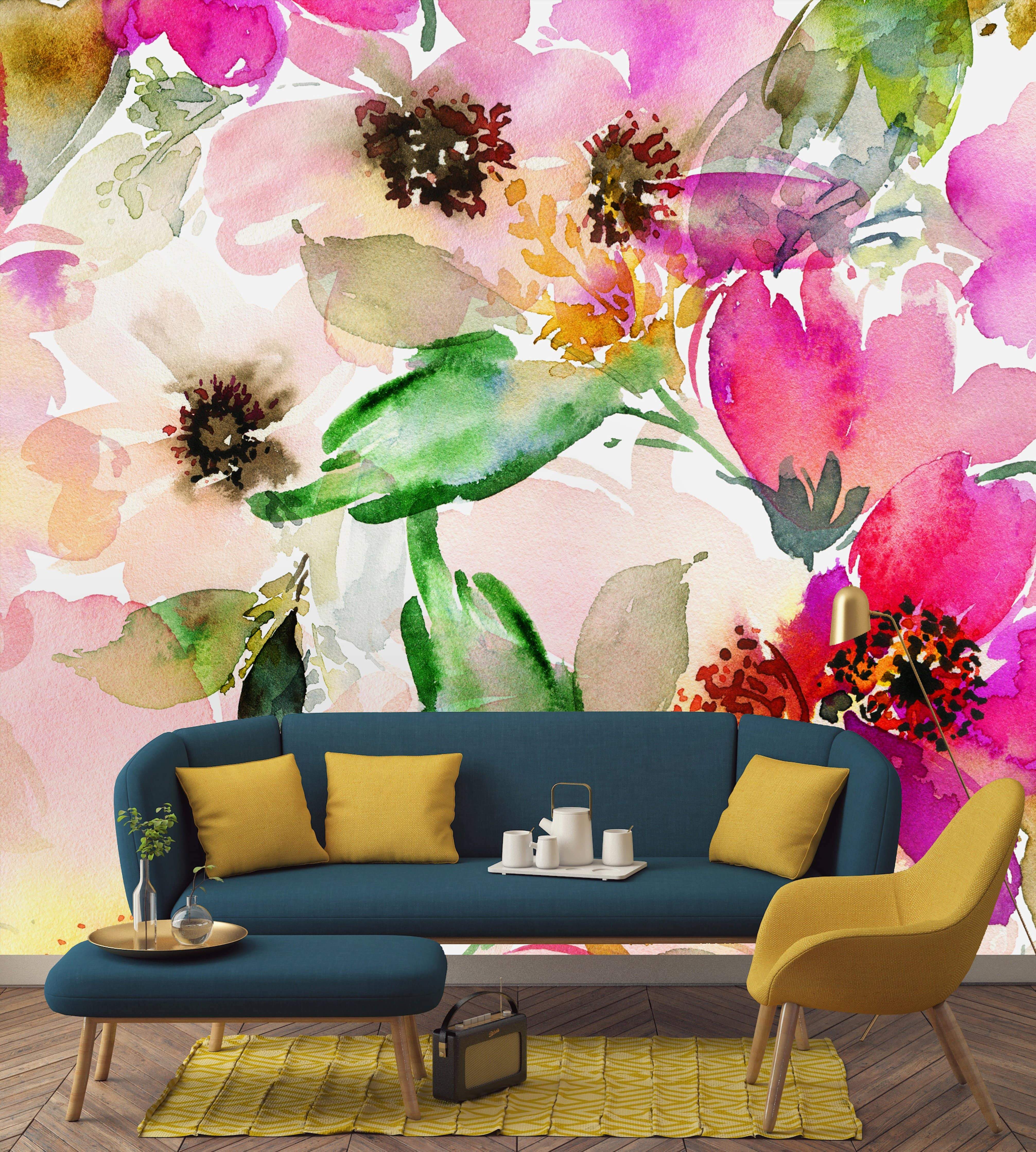 Watercolor Flowers Wallpaper 51 images