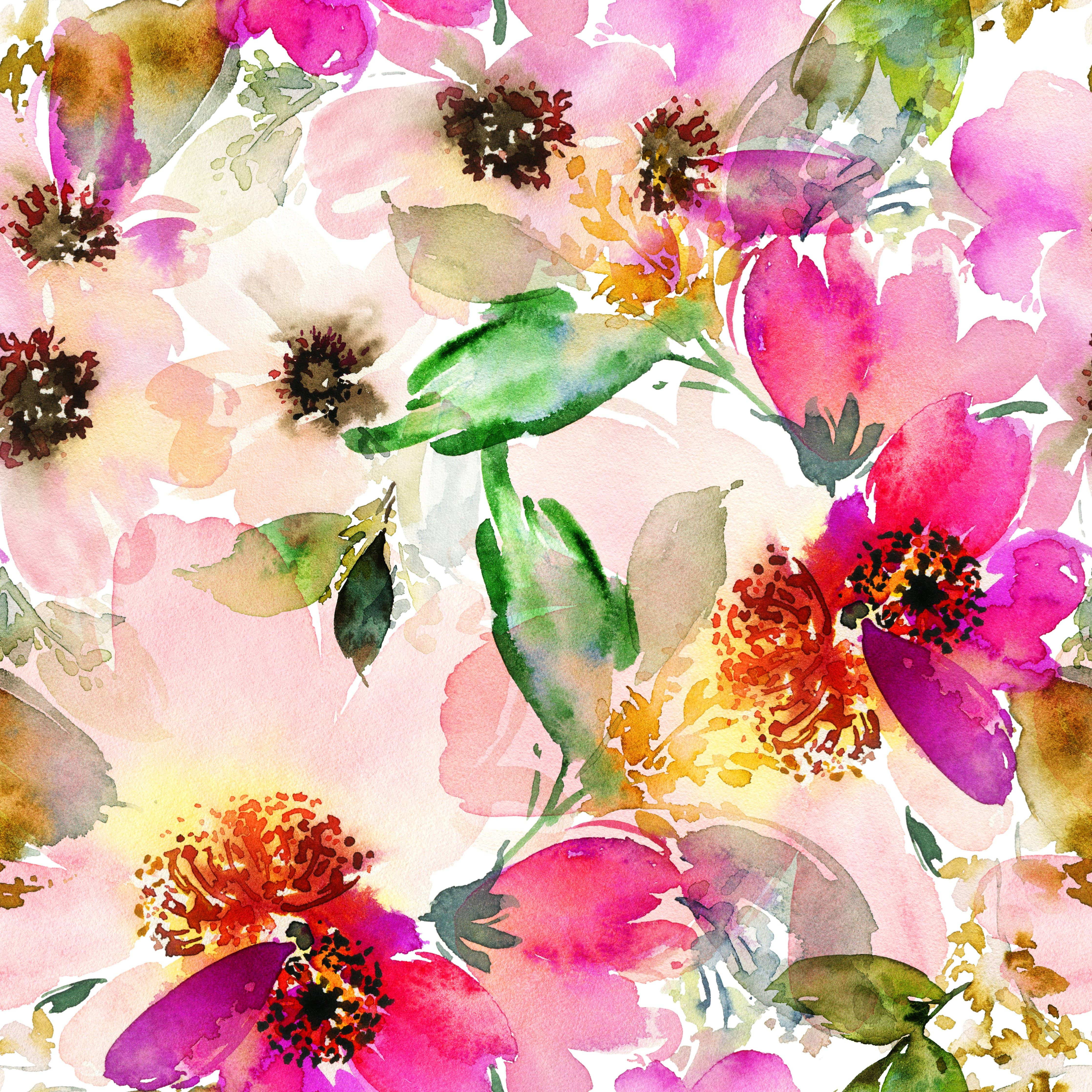 The Sims Resource - Watercolor Floral Wallpaper Collection