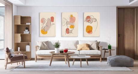 Tenderness Set of 3 Prints Modern Wall Art Modern Artwork Image 1