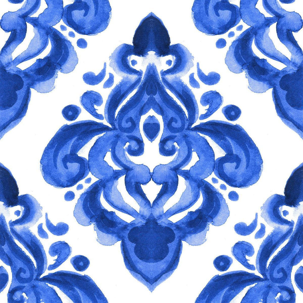 Voguish Blue Monogram Wallpaper - uniqstiq